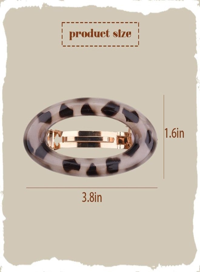 Kefley Tortoise Shell Hair Clips French Barrette for Women Thick Thin Hair Medium Metal Barrettes Clips Oval Curved Acrylic Resin Acetate Hairpins Ponytail Holders Vintage Hairclips - Image 2